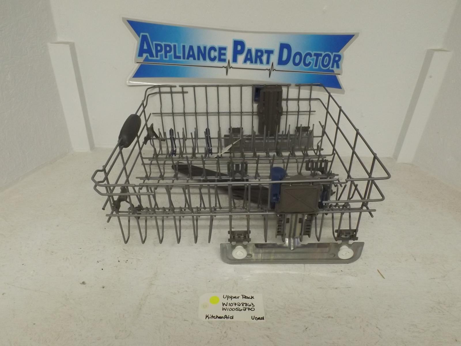 KitchenAid Dishwasher W10728863 W10056270 Upper Rack Used KitchenAid Dishwasher W10728863 W10056270 Upper Rack Used
